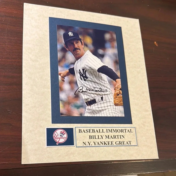 Baseball Immortal Billy Martin N.Y. Yankee Great Plaque - Beige - Picture 1 of 1